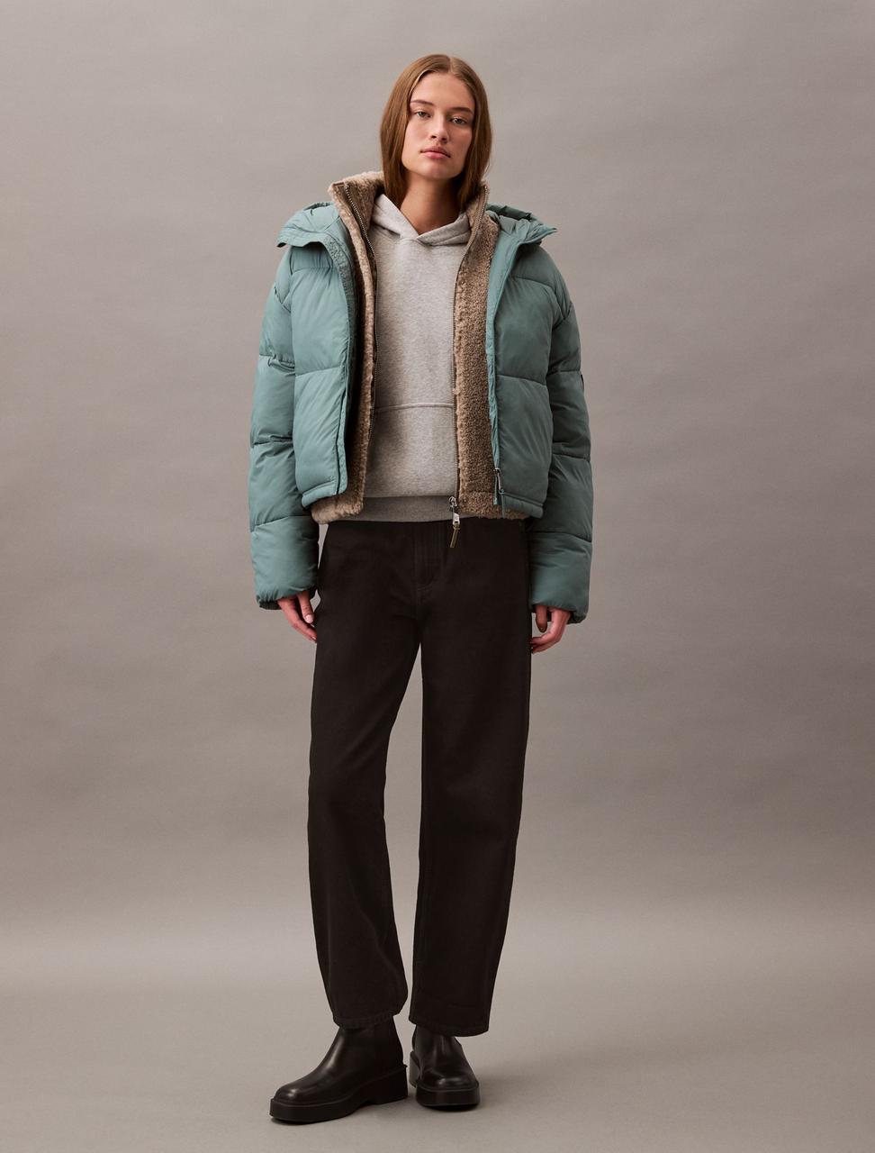 Куртка женская зимняя короткая Calvin Klein M Зеленый (2454077257) - фото 2