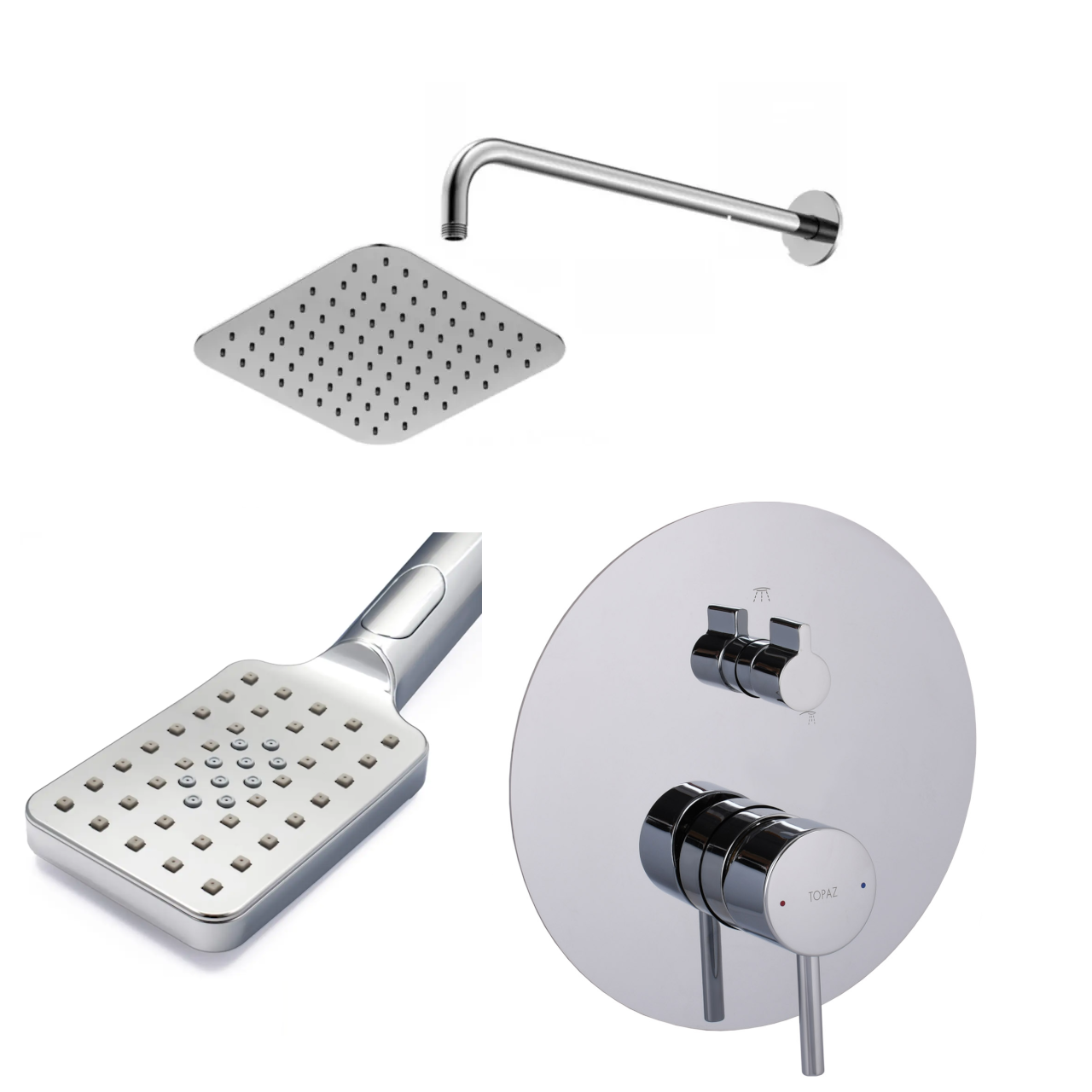 Душевая система встроенная TOPAZ MODERNO TMD-33205-H78A с ручной и верхней лейкой (000031413)