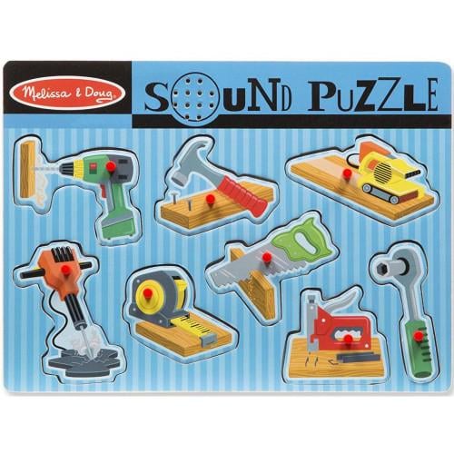 Развивающая игрушка Melissa&Doug Звуковой пазл Строительные инструменты (MD10733)