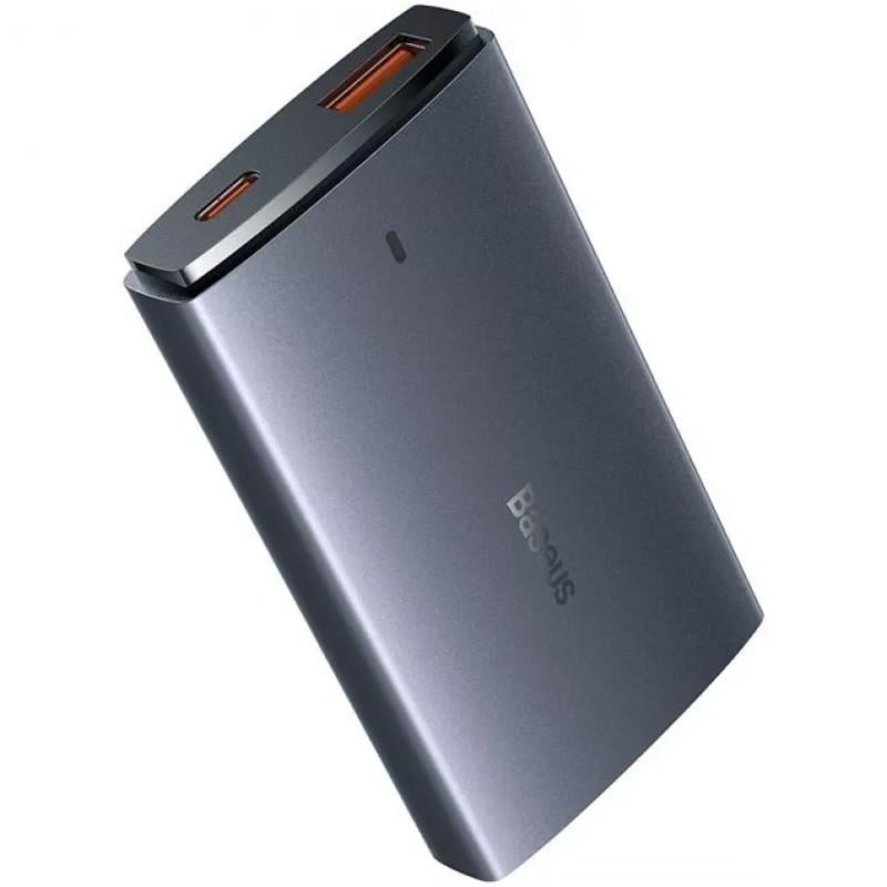 Зарядний пристрій мережевий BASEUS GaN5 Pro Ultra-Slim 65W Type-C/USB/Type-C to Type-C 100W 1 м Gray (CCGP15011)