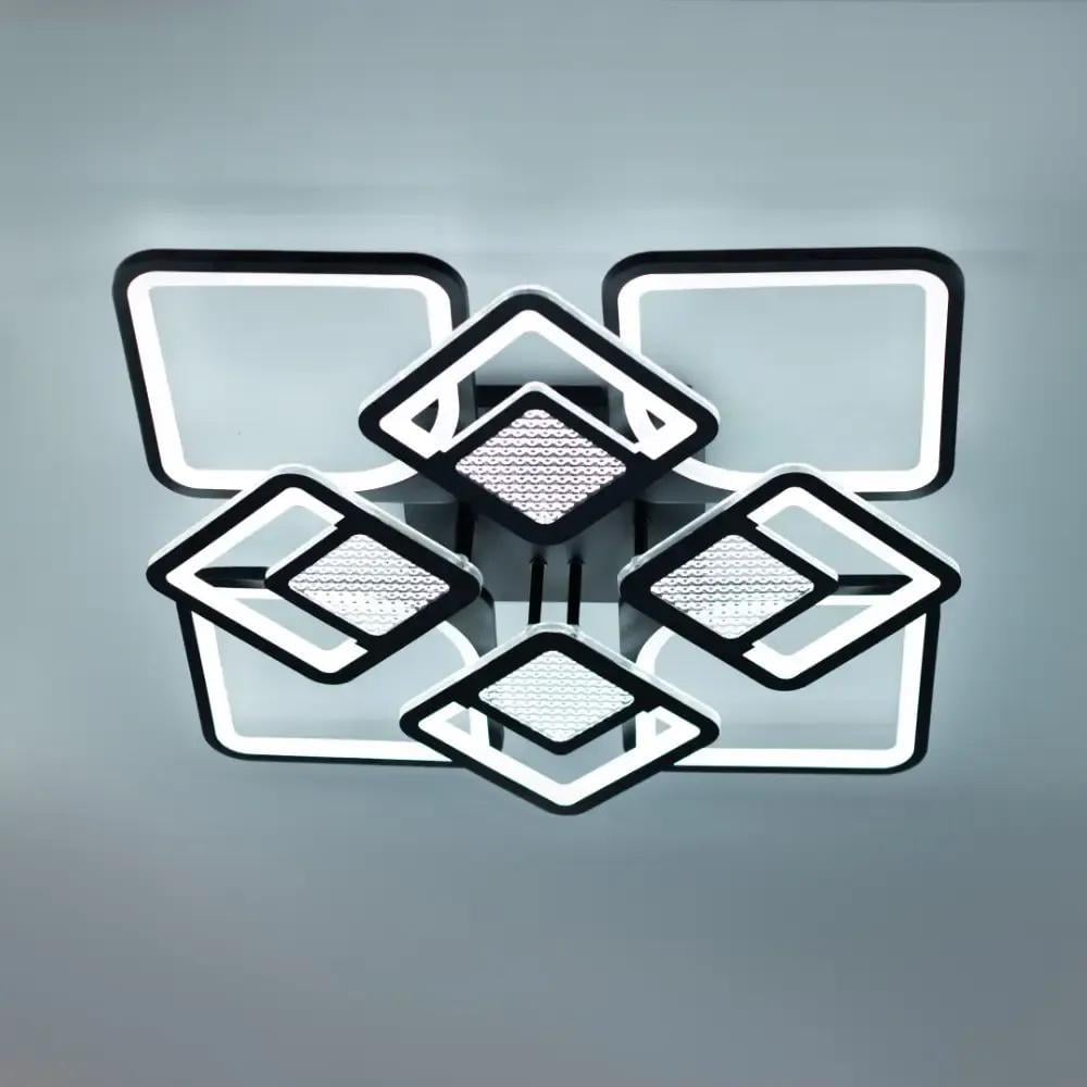 Люстра светодиодная ESLLSE SMART TETRA TWIST 165W 8S/595x595x110/220V/IP20 Black/Clear (27712869)