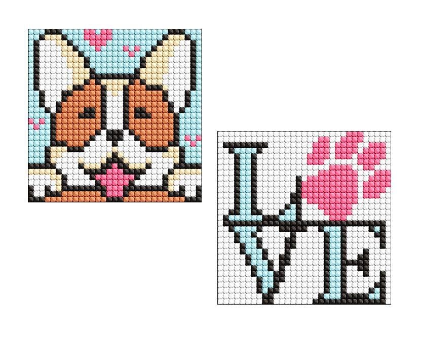 Дитяча мозаїка алмазна на самоклеючій основі Ideyka Милий песик 9x9 см (AMS1047)