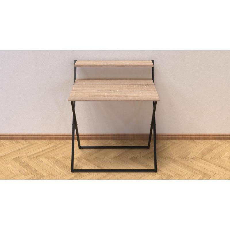 Стіл трансформер Ferrum-decor Kompakt 2 метал/ДСП 16 мм Чорний/Дуб Сонома (FRD-104693) - фото 5 Стіл трансформер Ferrum-decor Kompakt 2 метал/ДСП 16 мм Чорний/Дуб Сонома (FRD-104693) - фото 5