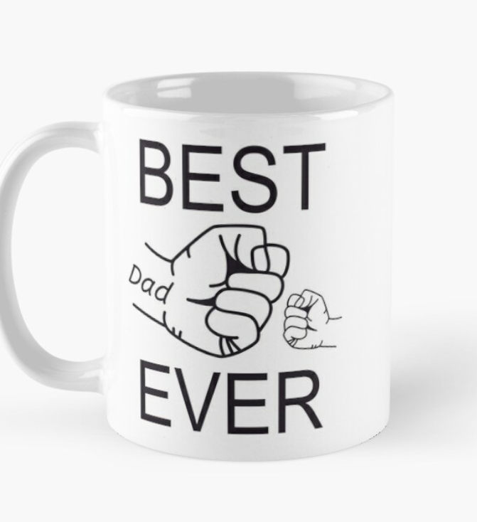 Чашка керамическая с принтом "Best Dad Ever" 2 330 мл Белый (ПАПА35Ч)