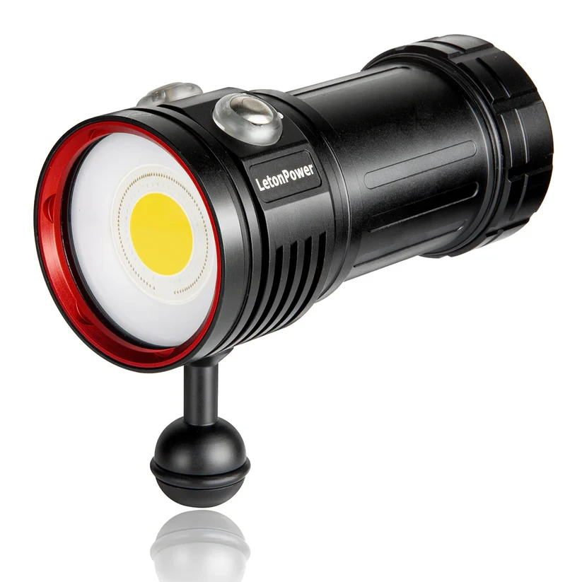 Фонарь подводный LetonPower Sealion L12 LED для видеосъемки 8000 Лм до 120 м