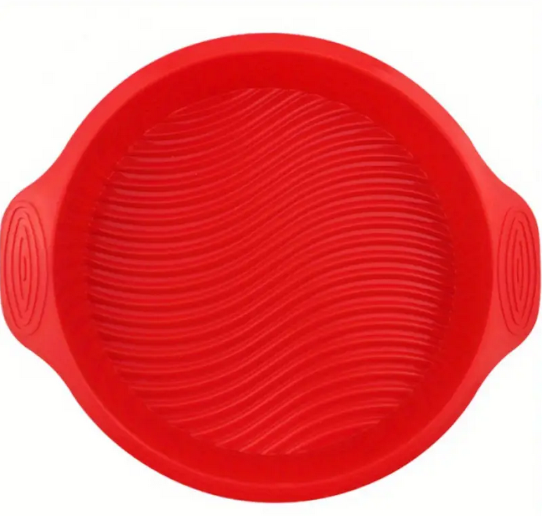 Силиконовая форма для пирогов и тортов круглая с ручками 23 см Красный (SAM-00571R) - фото 1 Силиконовая форма для пирогов и тортов круглая с ручками 23 см Красный (SAM-00571R) - фото 1