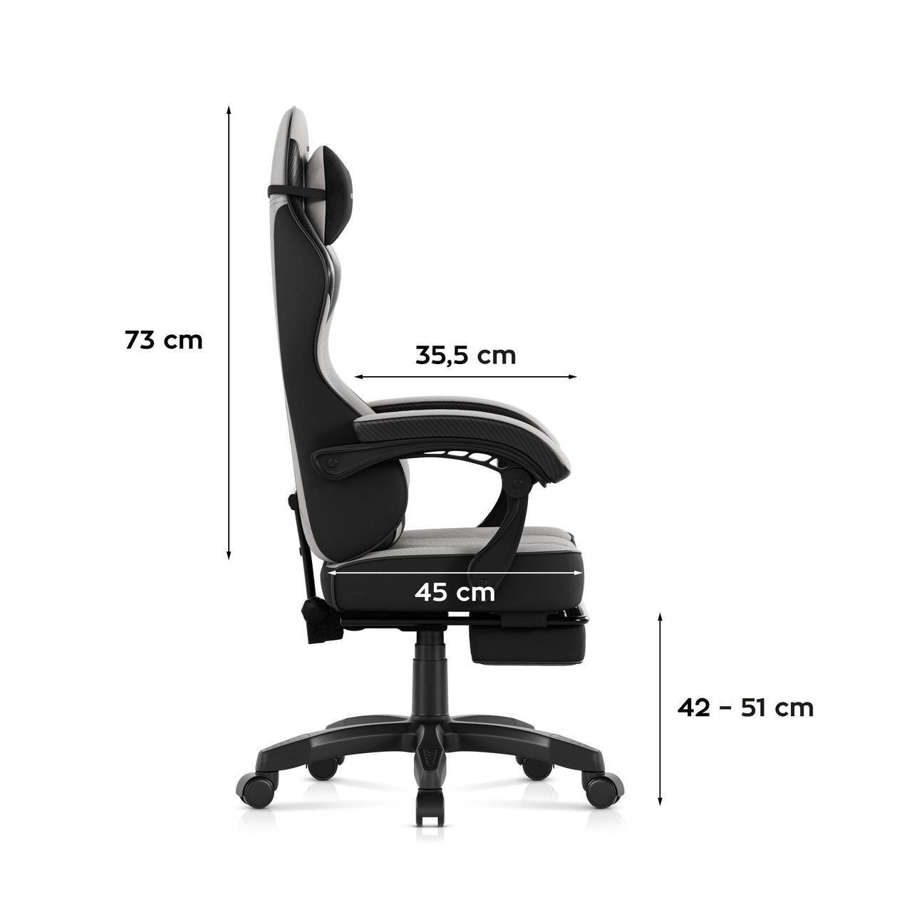 Крісло комп'ютерне Huzaro Force 3.7 Grey тканина (29953295) - фото 9