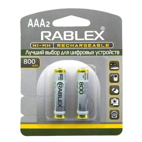 Аккумуляторная батарея Rablex HR3/AAA Ni-MH 800mAh 2 шт (6292tyt)