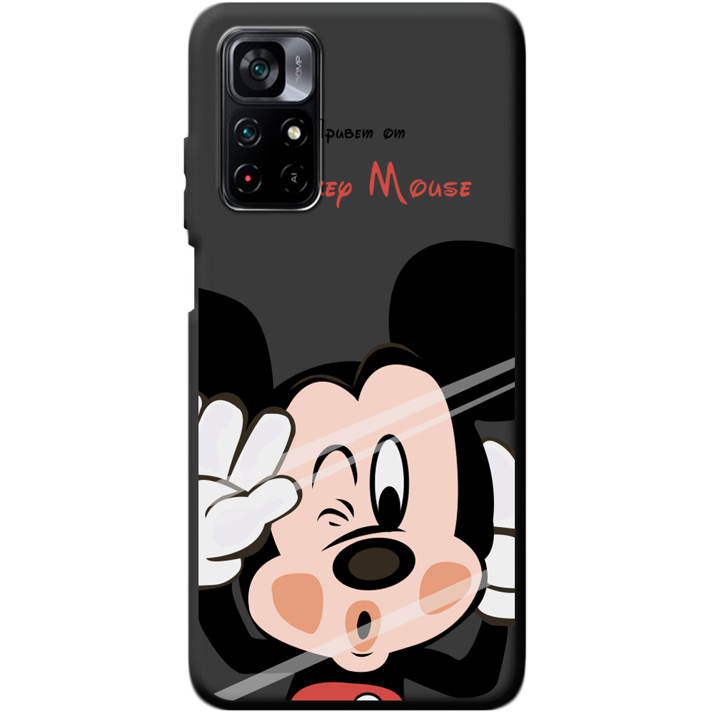 Чехол BoxFace Poco M4 Pro 5G Mister M Черный силикон (43742-cc58-44259)