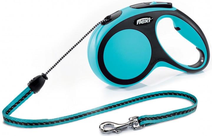 Поводок-рулетка Flexi New Comfort S 5 м шнур до 12 кг. Синий (1151264305)
