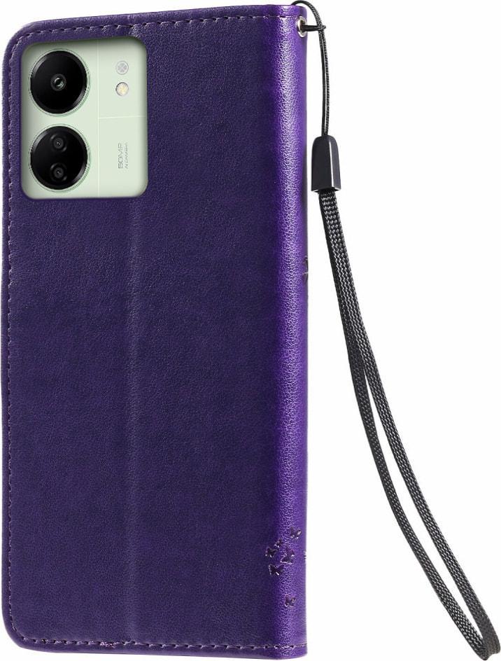 Чехол книжка Xiaomi Redmi 13C (чехол кот и дерево) Violet (35774-2F) - фото 2 Чехол книжка Xiaomi Redmi 13C (чехол кот и дерево) Violet (35774-2F) - фото 2