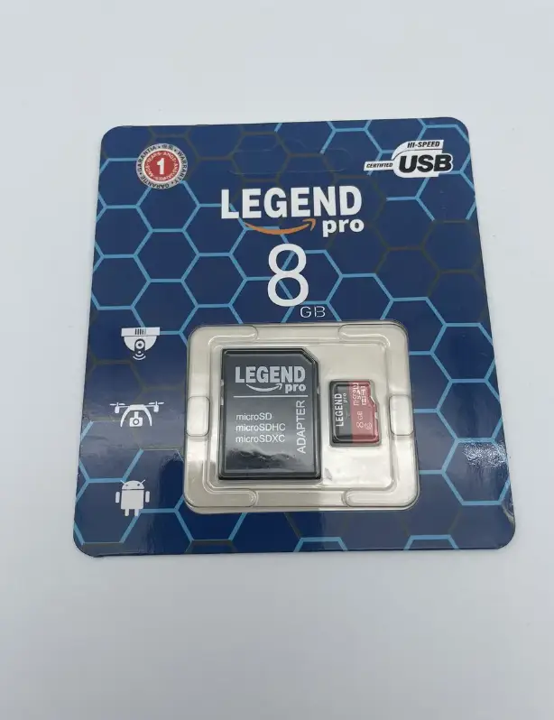 Карта пам'яті micro Legend PRO class 10 з адаптером 8 Gb (00663)