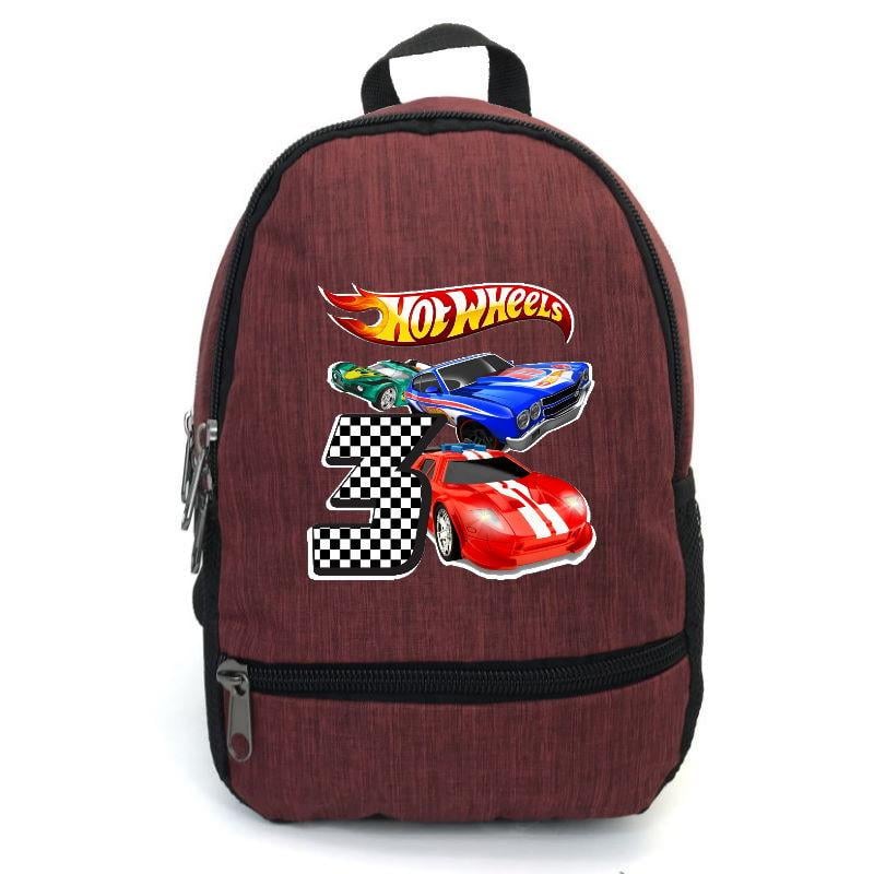 Шкільний рюкзак Cappuccino Toys з принтом Hot Wheels-001 12,5 л Бордовий (1391880464)