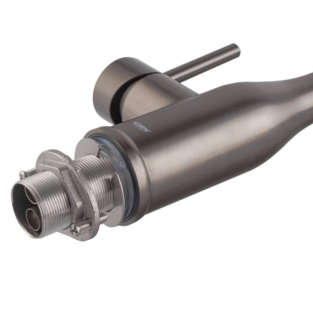 Смеситель для кухни KOER KI-70026-07 с черным силиконовым изливом (KR5211) - фото 4