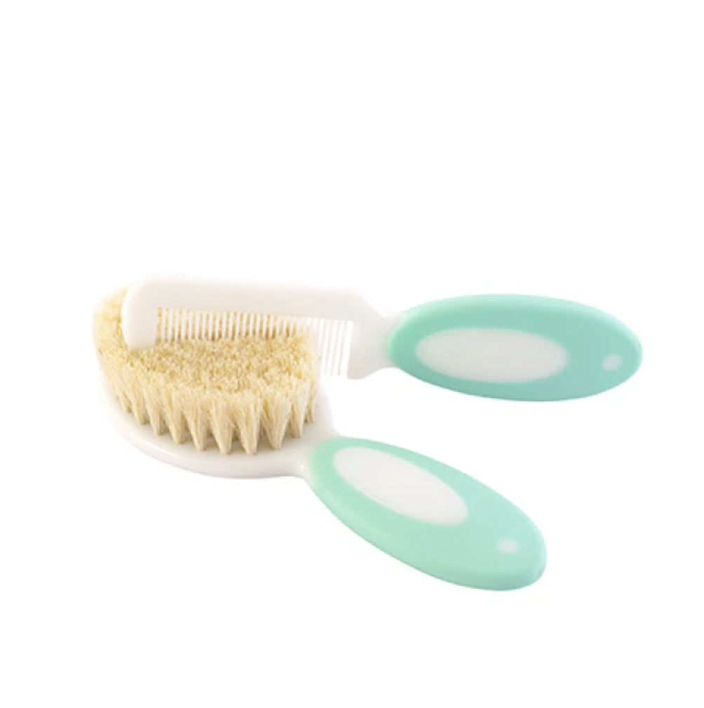 Набор расческа и щетка из натуральной щетины Baby team Бирюзовый (7106) - фото 2 Набор расческа и щетка из натуральной щетины Baby team Бирюзовый (7106) - фото 2