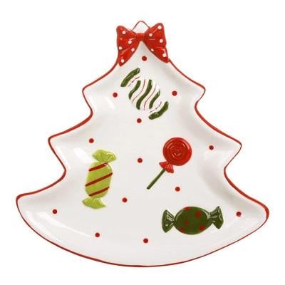 Блюдо керамическое Елка 25 см (33817)