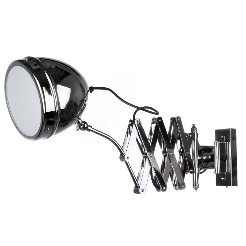 Бра настінне накладне лофт Brille BL-154W/1 E27 CH у спальню для читання висувне