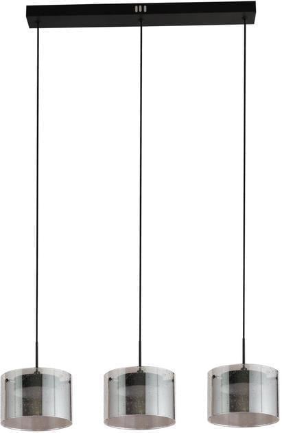 Підвісний LED-світильник Valeso з пультом на три плафони 3000/6500К IP20 G 2922 Чорний димчастий (28686378)