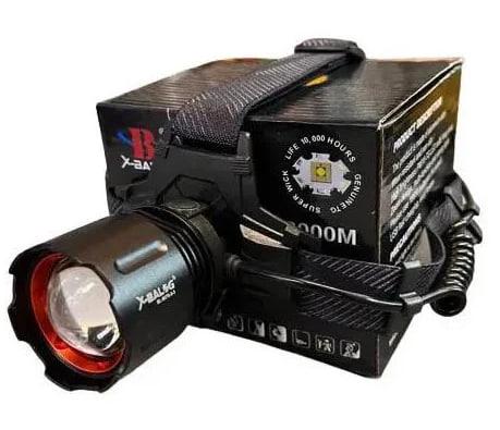 Фонарь налобный аккумуляторный X-Balog SY-8079-3-3 с зарядкой с красным светом (2001013007)