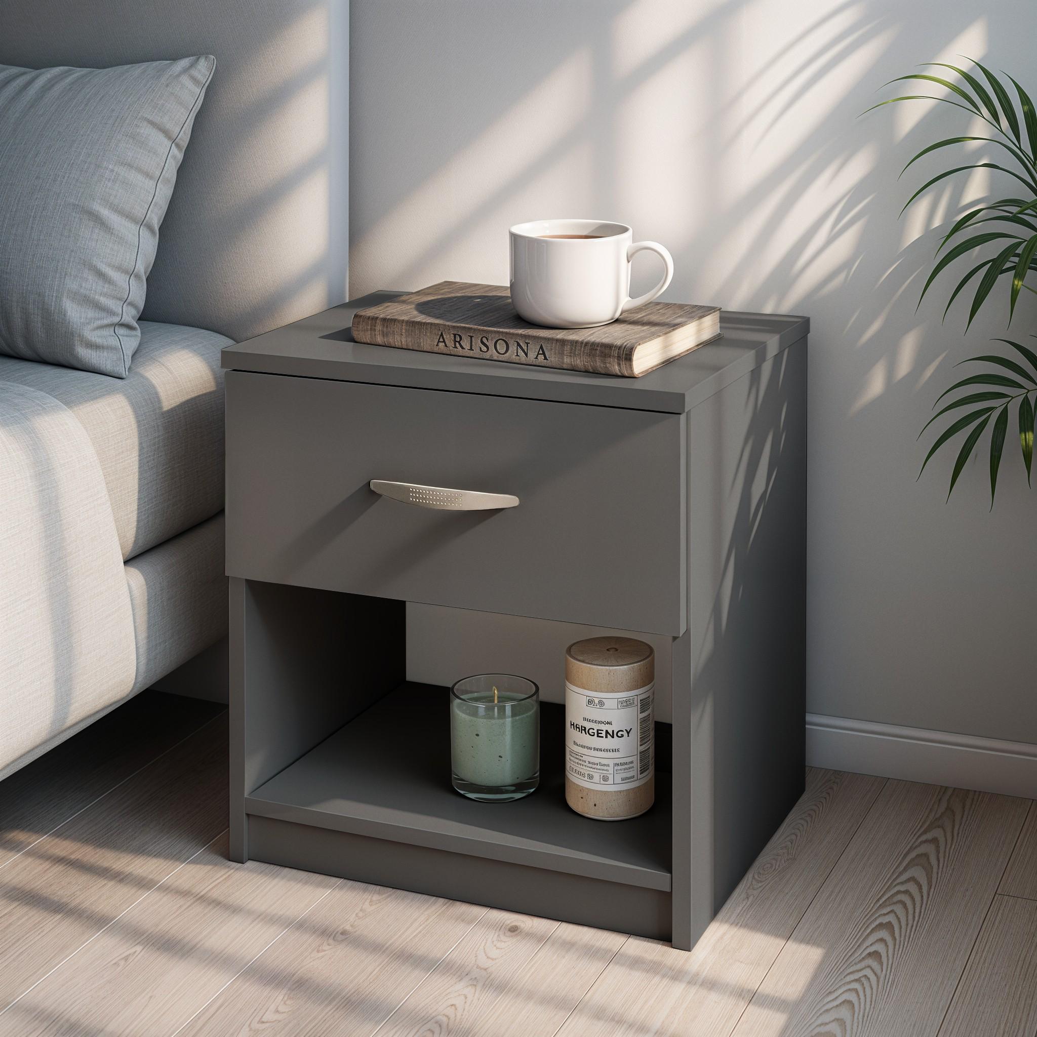 Тумба прикроватная Tilda ДСП 386х292х410 мм Антрацит