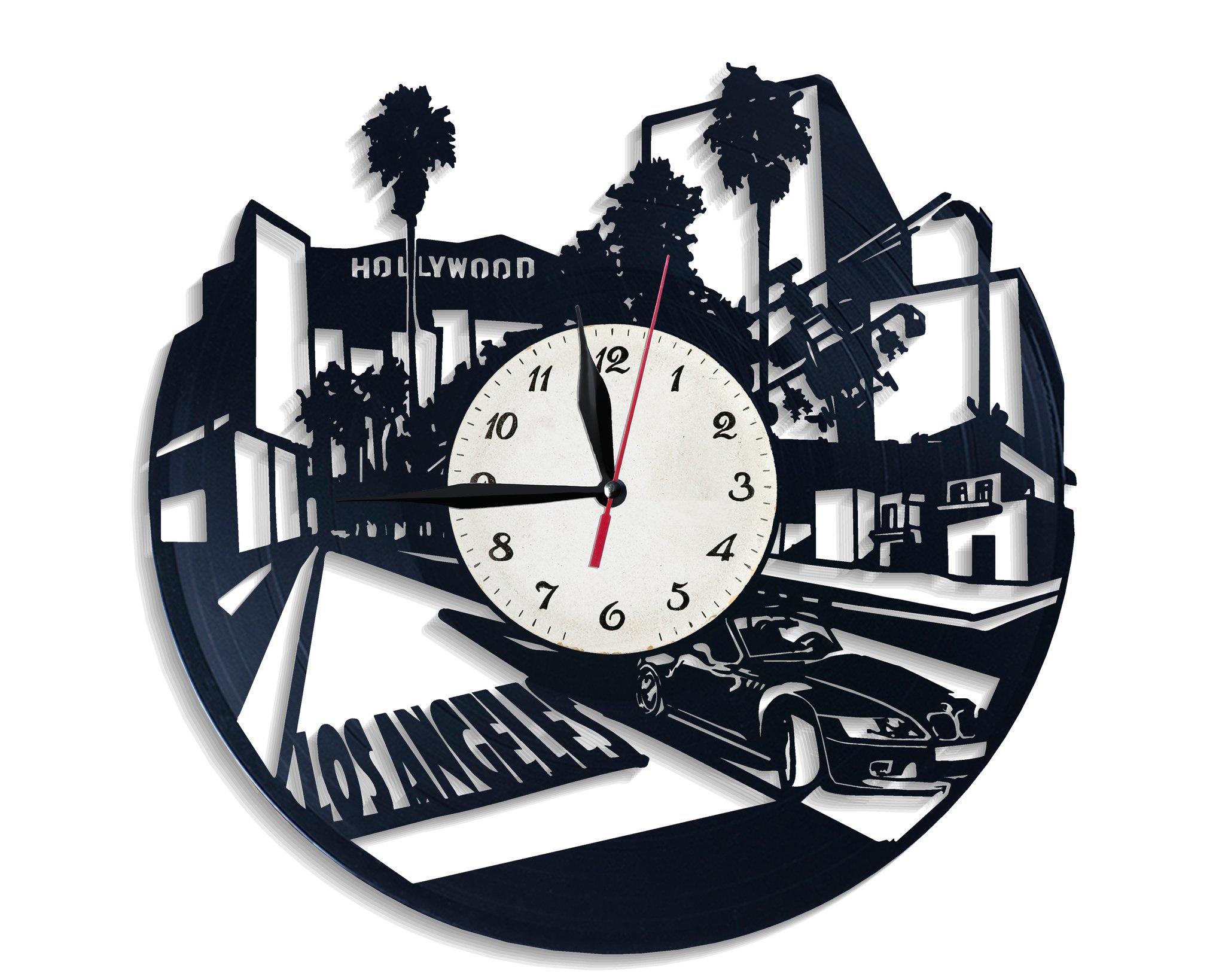 Годинник настінний Лос-Анджелес 2713 з вінилової платівки