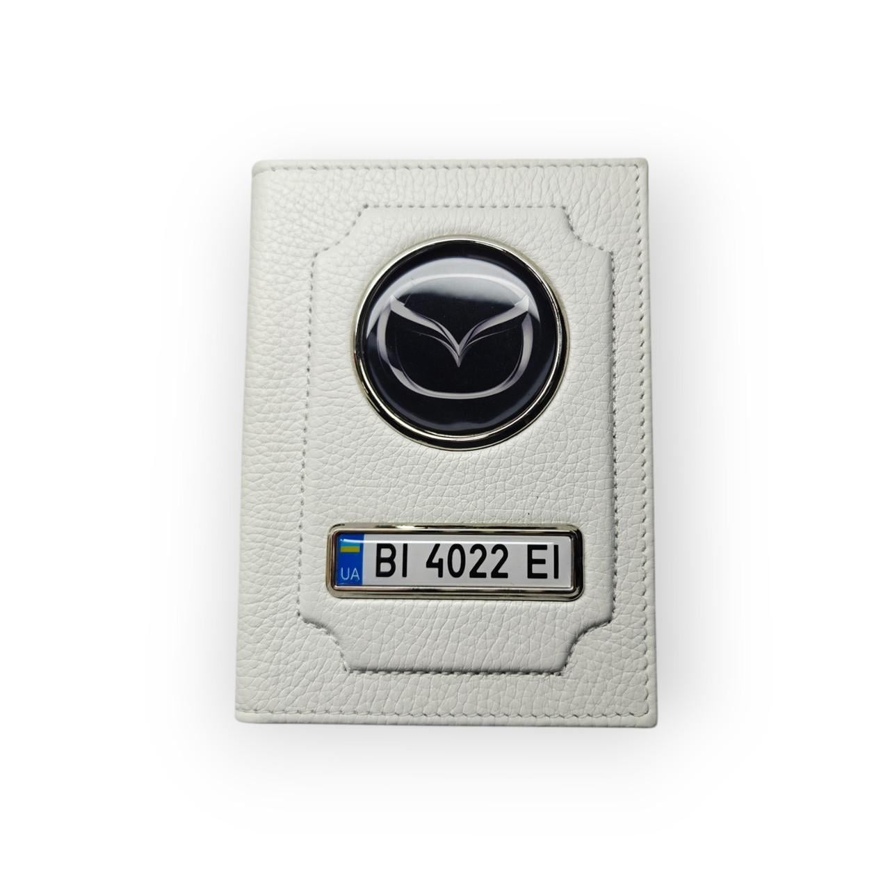 Обложка для водительских документов Mazda натуральная кожа (2491086322)