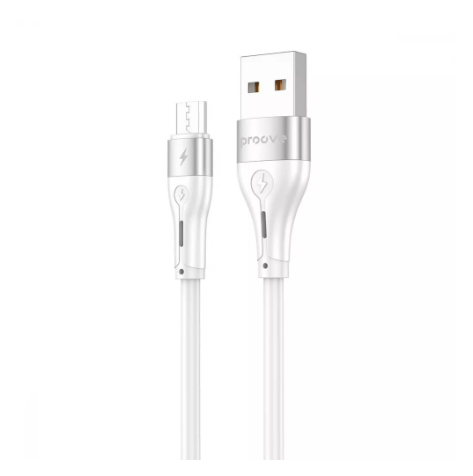 Кабель Proove Soft Silicone USB to Micro USB 2,4 A 1 м White (CCSO20001302)