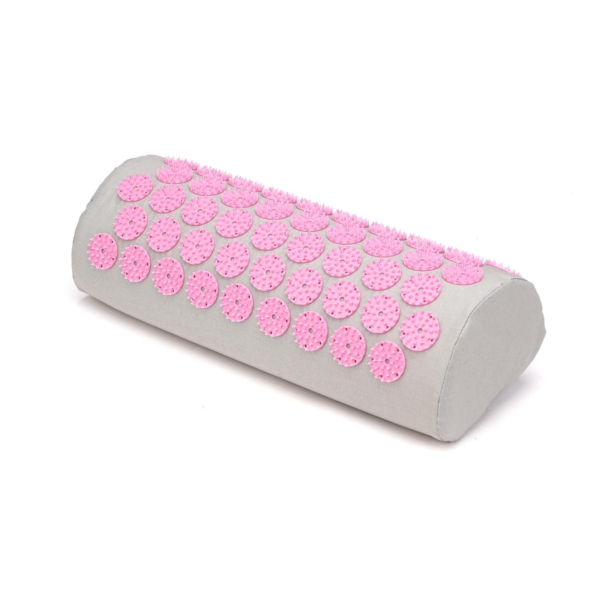 Килимок акупунктурний з валиком SportVida Аплікатор Кузнєцова 130x50 см Grey/Pink (SV-HK0409) - фото 5