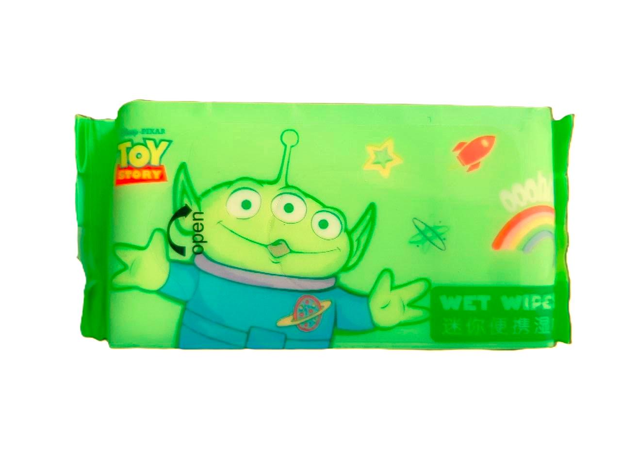 Салфетки влажные мини Инопланетяне История Игрушек Дисней без спирта и запаха 8 шт. (0615)