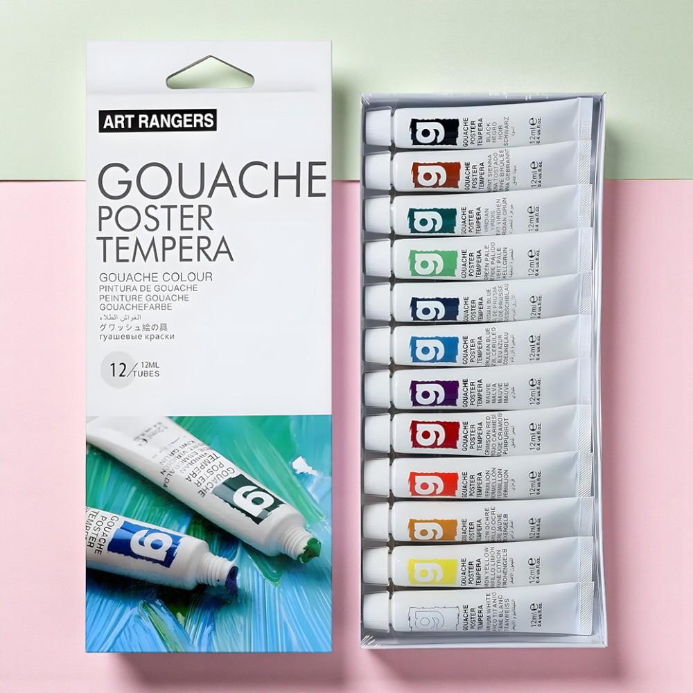 Гуашевая краска художественная тюбики в коробке 12 цветов по 12 мл (37-106234) - фото 2 Гуашевая краска художественная тюбики в коробке 12 цветов по 12 мл (37-106234) - фото 2