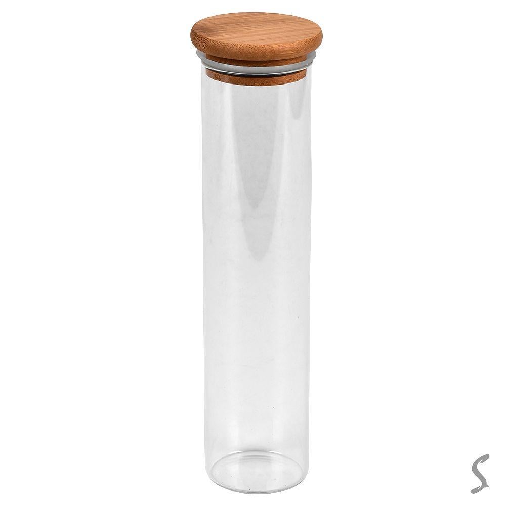 Банка с бамбуковой крышкой 240 мл 4,7х18 см (R101224-18) - фото 2 Банка с бамбуковой крышкой 240 мл 4,7х18 см (R101224-18) - фото 2