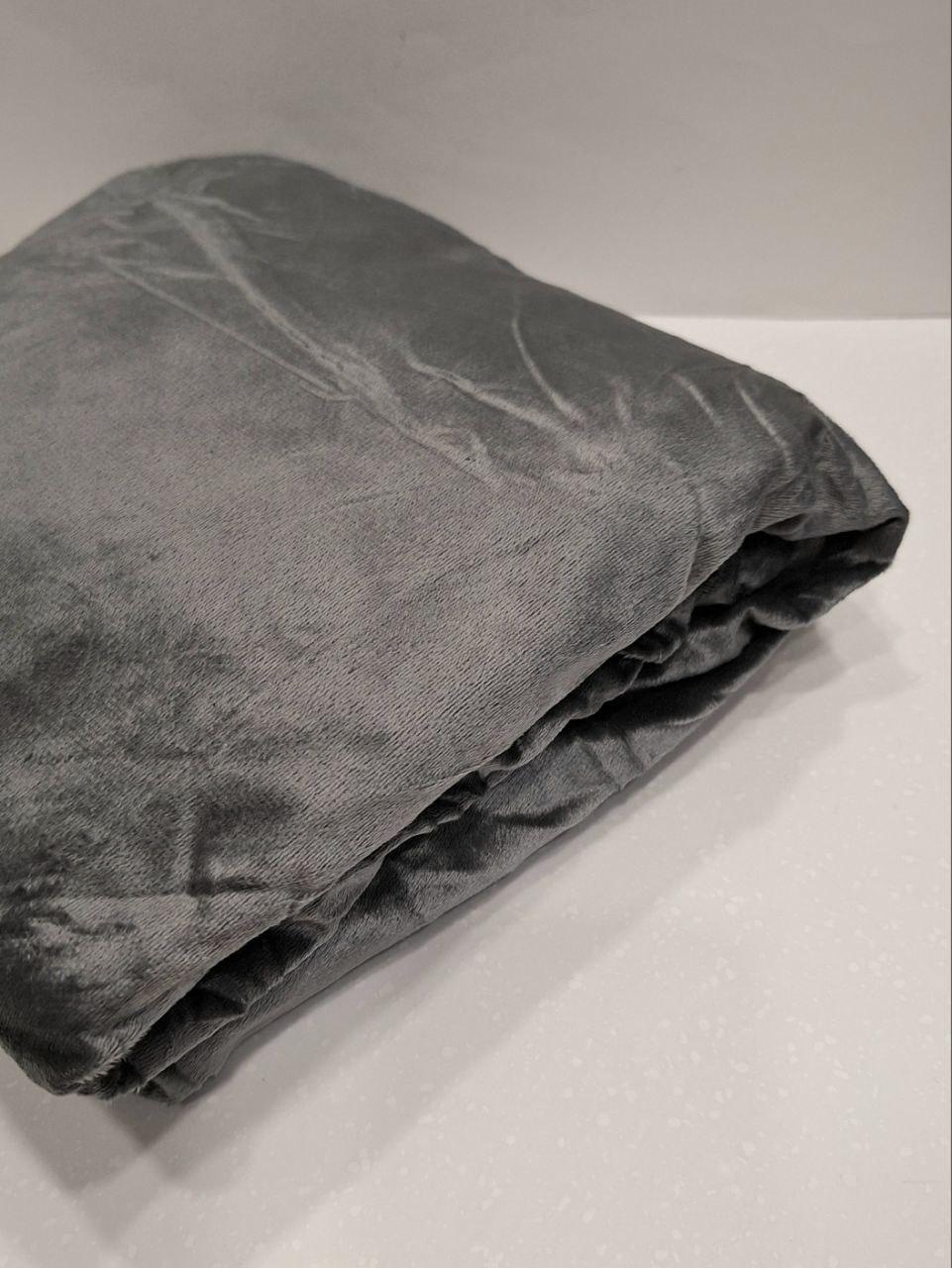 Простирадло на резинці Colorful Home велюрове 180x200x25 см Графітовий (1630) - фото 3 Простирадло на резинці Colorful Home велюрове 180x200x25 см Графітовий (1630) - фото 3