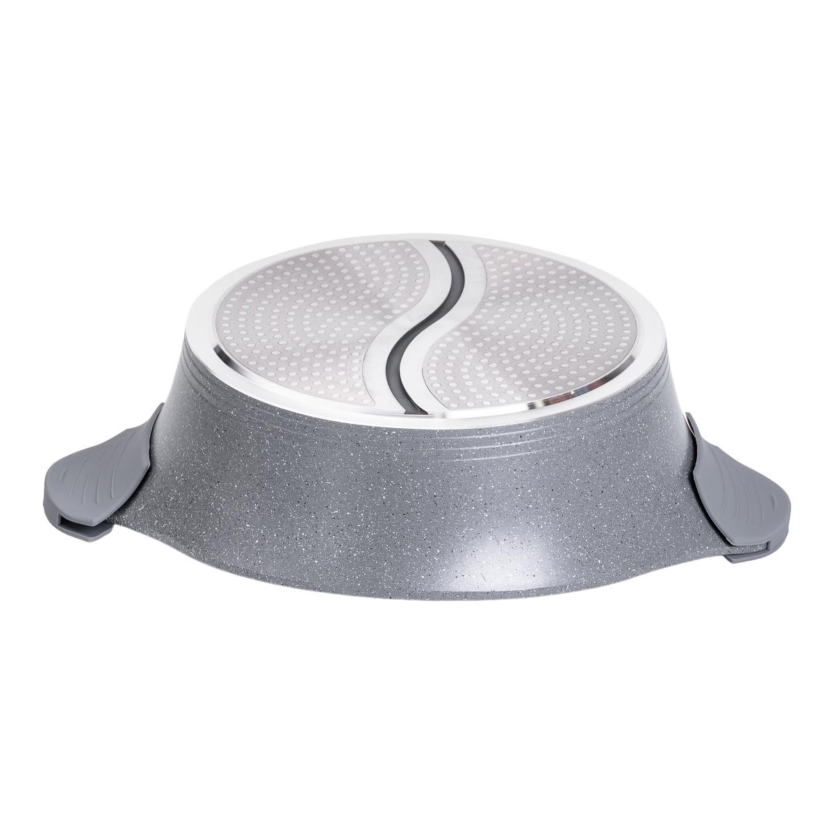 Кастрюля с разделителем MGC для шабу-шабу алюминиевая с антипригарным покрытием стеклянная крышка 4 л Серый - фото 5 Кастрюля с разделителем MGC для шабу-шабу алюминиевая с антипригарным покрытием стеклянная крышка 4 л Серый - фото 5