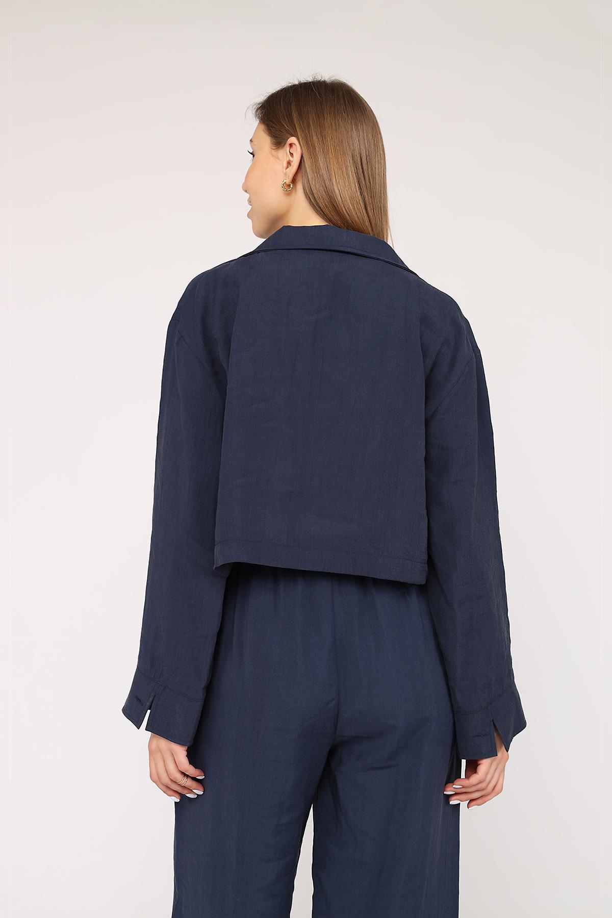 Рубашка женская ЦБ-00272353 р. 44 Индиго (SKT001051024) - фото 5 Рубашка женская ЦБ-00272353 р. 44 Индиго (SKT001051024) - фото 5