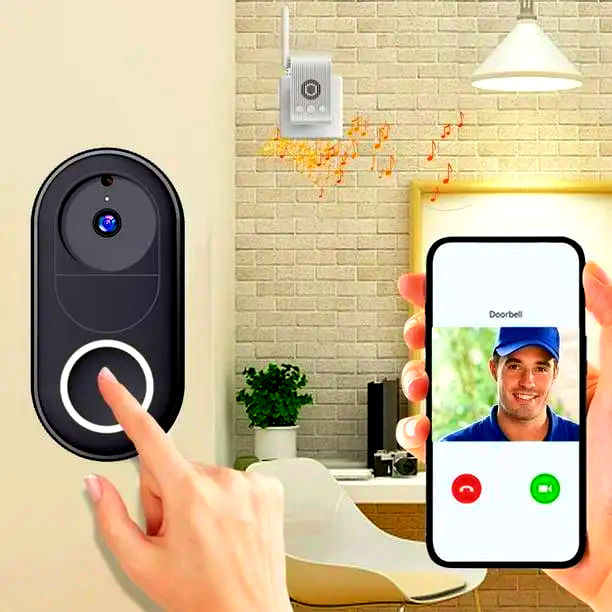 Домофон видеоглазок звонок Wi-Fi с удаленным доступом Smart Visual Doorbell QC-M01 (Linklemo app) - фото 4 Домофон видеоглазок звонок Wi-Fi с удаленным доступом Smart Visual Doorbell QC-M01 (Linklemo app) - фото 4