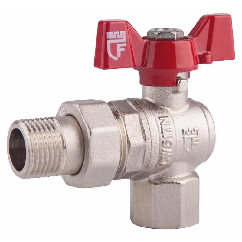 Кран шаровой американка SD Forte угловой 3/4" (SF221W20)