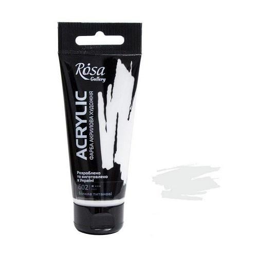 Краска акриловая ROSA Gallery белила титановые 60 мл (602)