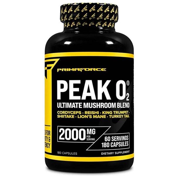Предтренировочный комплекс PrimaForce Peak O2 Ultimate Mushroom Blend 2000 мг/60 порций (24159931)