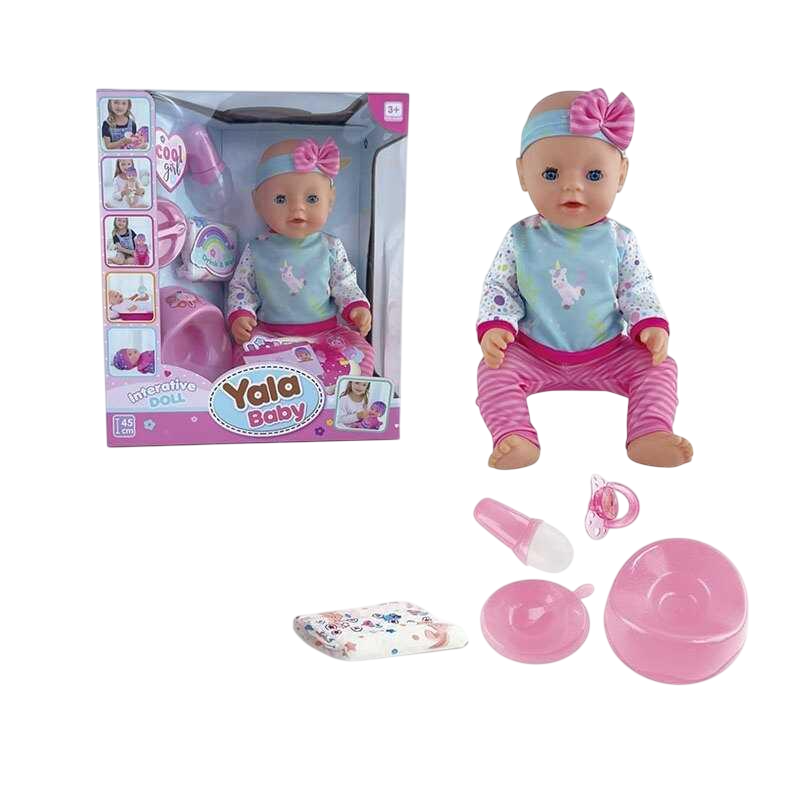 Пупс інтерактивний Yale Baby BL231B з аксесуарами/п'є з пляшечки/ходить на горщик 45 см (MTT-195575) Пупс інтерактивний Yale Baby BL231B з аксесуарами/п'є з пляшечки/ходить на горщик 45 см (MTT-195575)