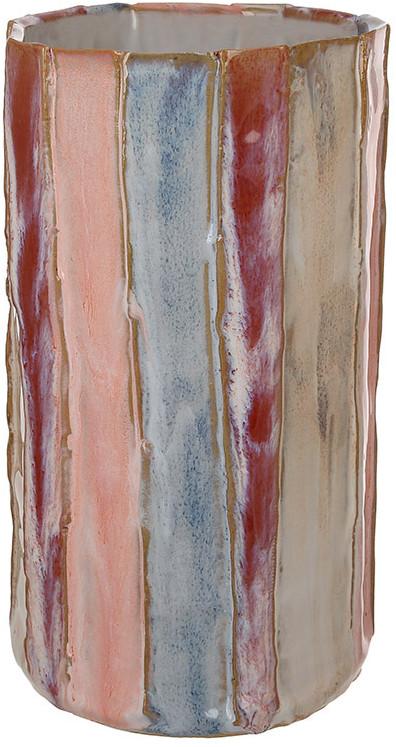 Ваза керамическая настольная Pastel Stripes Ø 14,5x26 см
