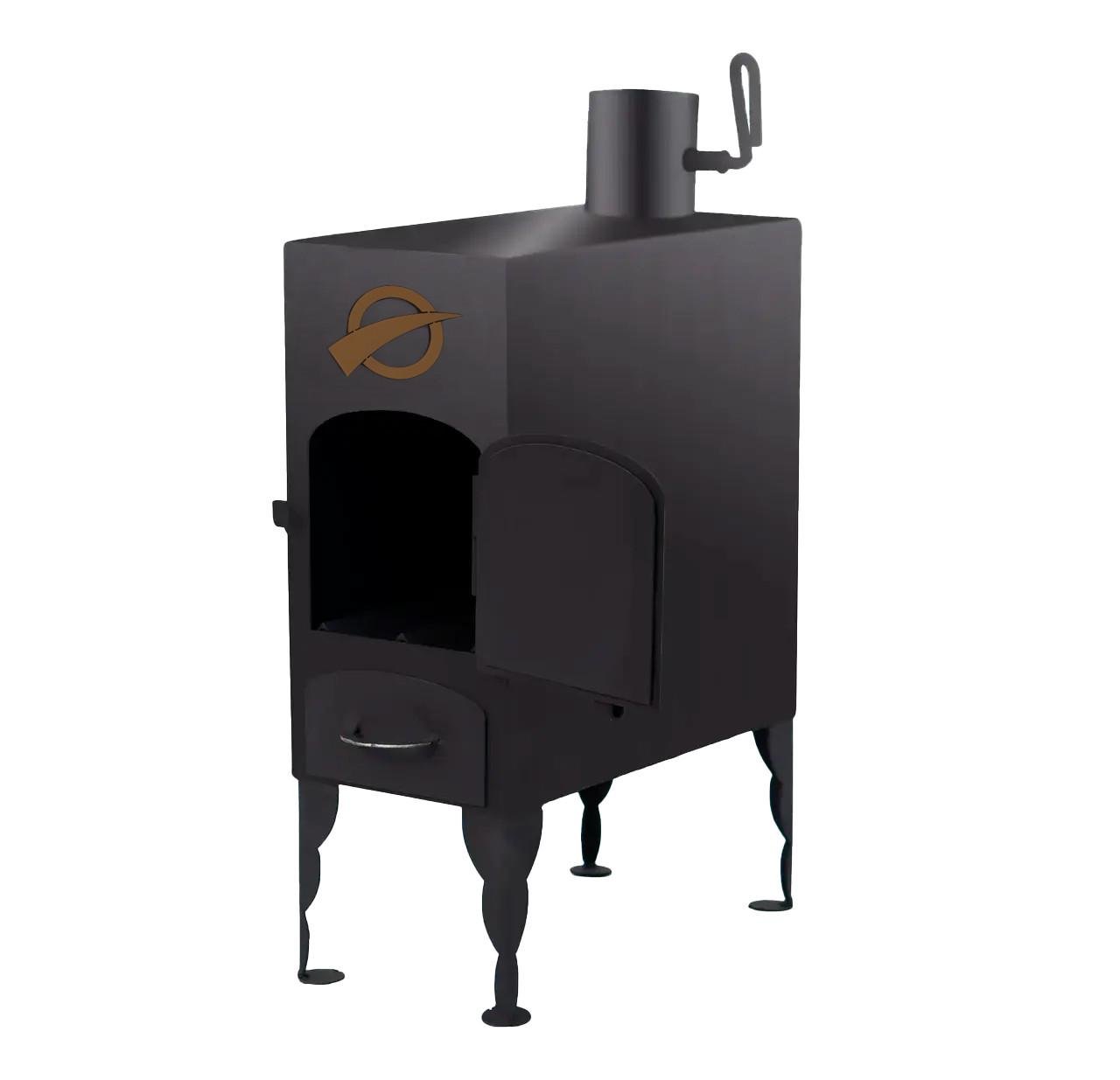 Печь-буржуйка стальная Agros WOODEX B-50 твердотопливная 850x270x570 мм Черный Печь-буржуйка стальная Agros WOODEX B-50 твердотопливная 850x270x570 мм Черный