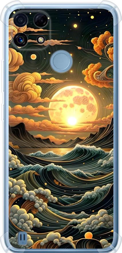 Чехол на Realme C21 Арт волны (6332sp-2321-42517) Чехол на Realme C21 Арт волны (6332sp-2321-42517)