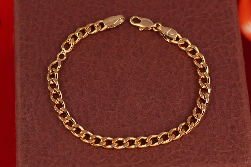 Браслет Xuping Jewelry Панцирный 4 мм 16 см Золистый (1277377871)