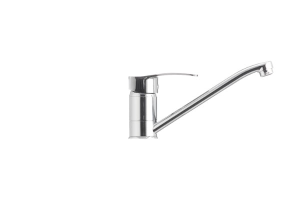 Смеситель для кухни Cron FOCUS-4 с коротким изливом однорычажный цинковый сплав Хром (b-CR0017) - фото 3