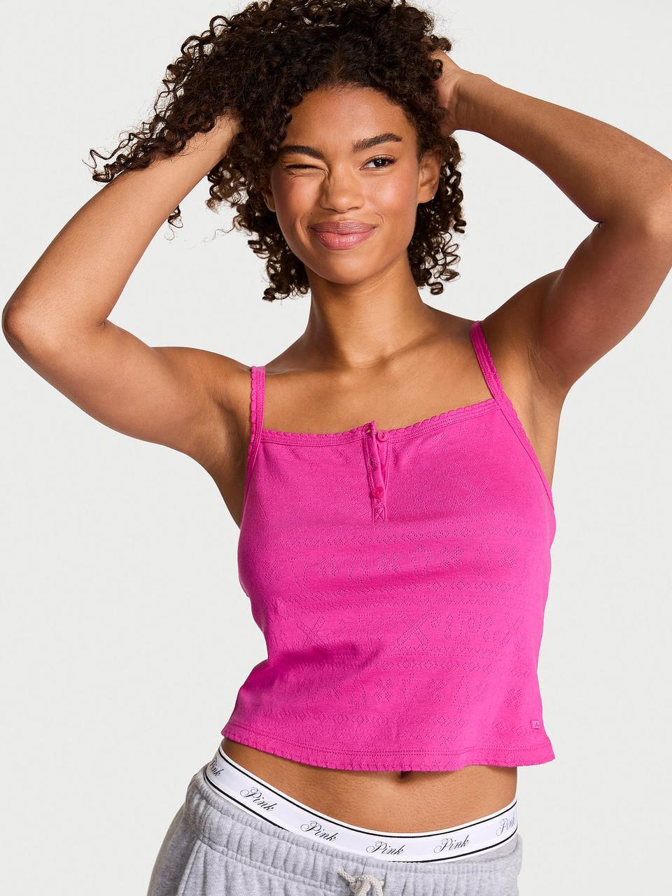 Топ женский Victoria's Secret Pointelle Henley Cami XL Розовый (987432546976)
