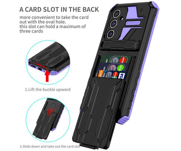 Чехол-накладка Armor Case with Card Slot для Samsung Galaxy A34 5G Чёрный - фото 2