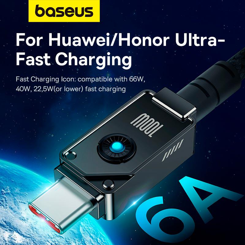 Кабель BASEUS Type-C Unbreakable Series Fast Charging Data cable 2 м 100 Вт 6A (P10355801111-01) - фото 3