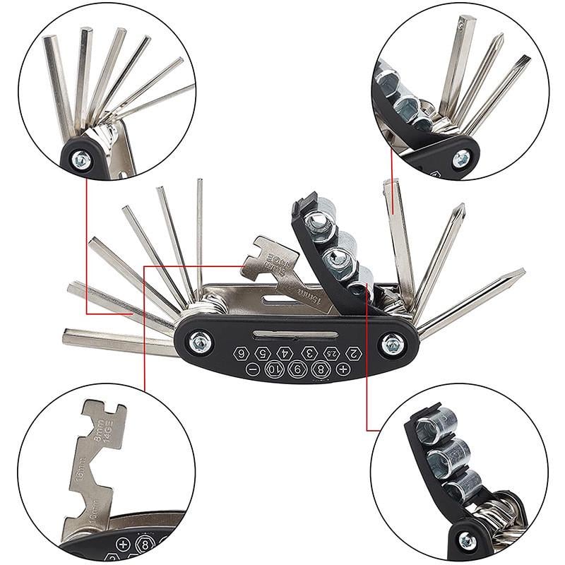 Мультитул нержавіюча сталь універсальний Чорний - фото 2