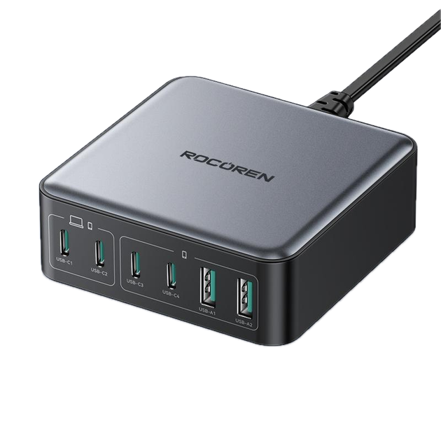 Блок живлення Rocoren 200W Quick Charger 4.0/PD 3.1