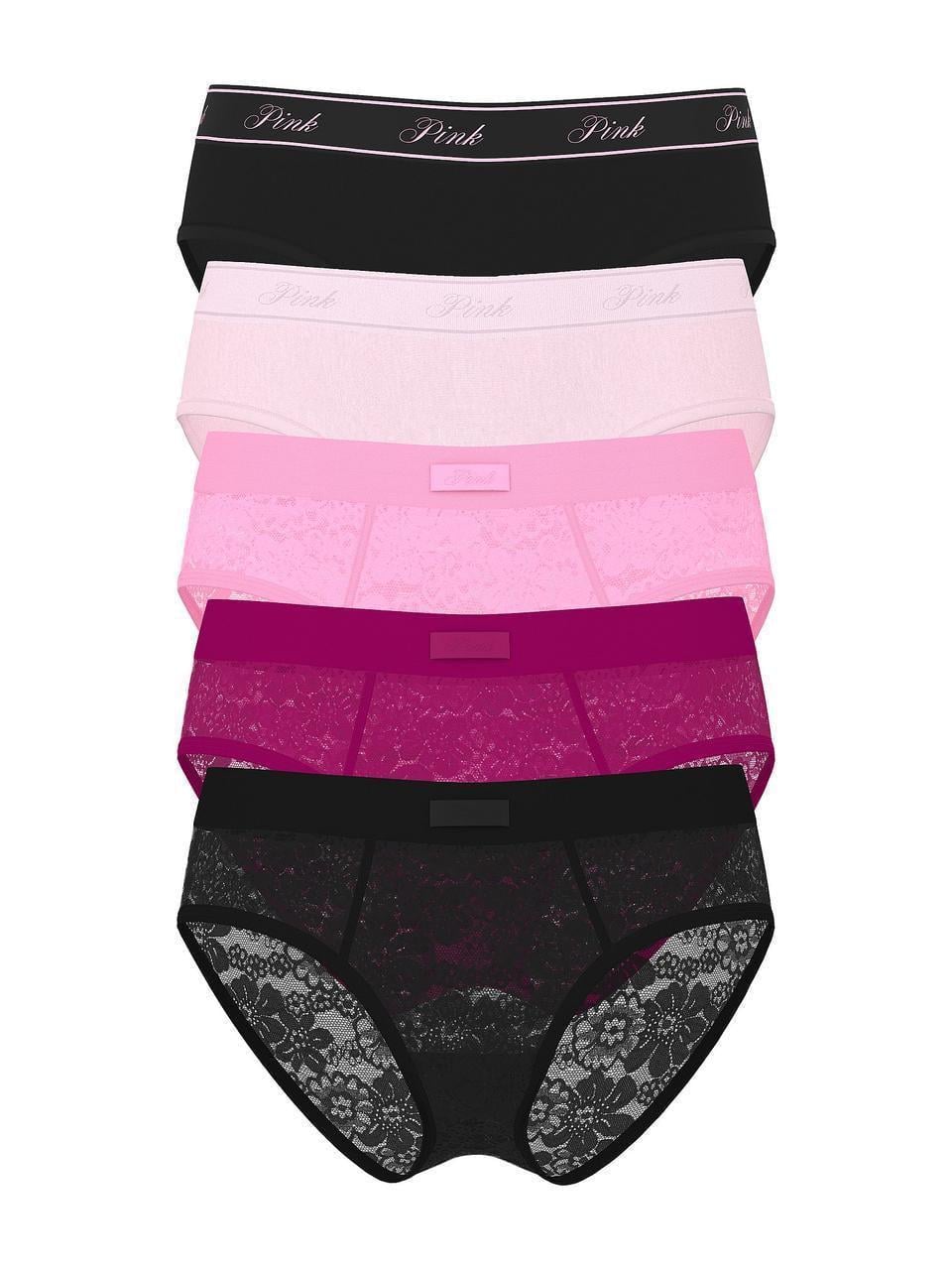 Набор трусиков Victoria's Secret Lace Logo Hiphugger 5 шт. S Разноцветный (2859068592)